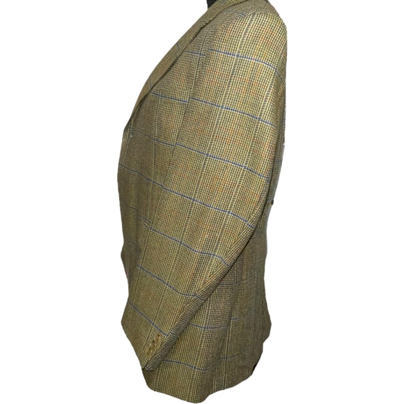 VINTAGE DAKS PURE NEW WOOL 3 BUTTON BLAZER JACKET SZ T42 - Picture 4 of 16